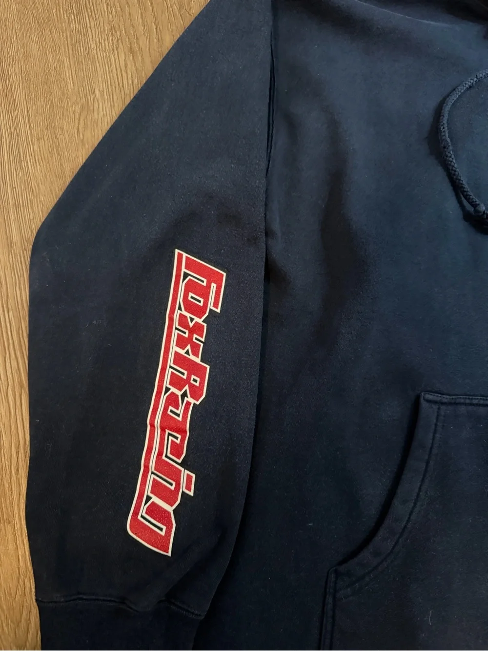 2000s fox racing grail quad hit navy hoodie size M - Picture 4 of 5